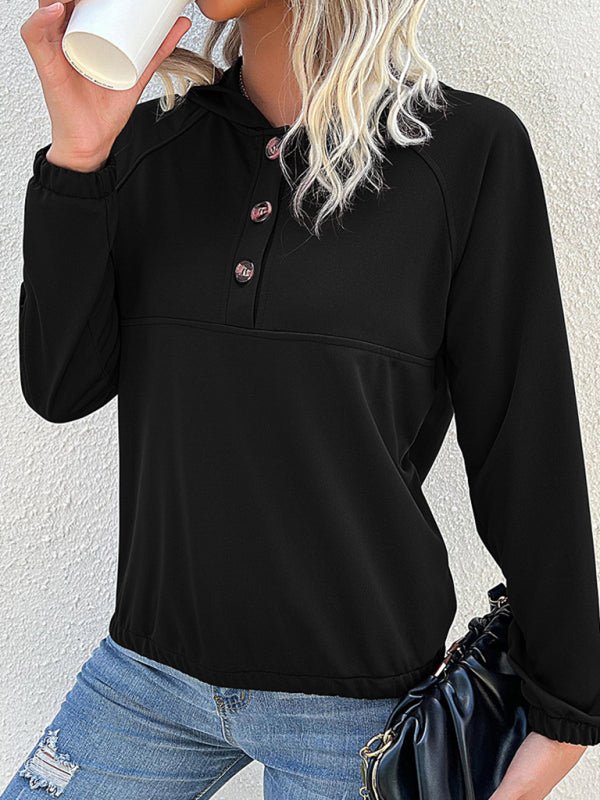 Casual Hooded Autumn - Winter Women's Sweatshirt - Outerwear