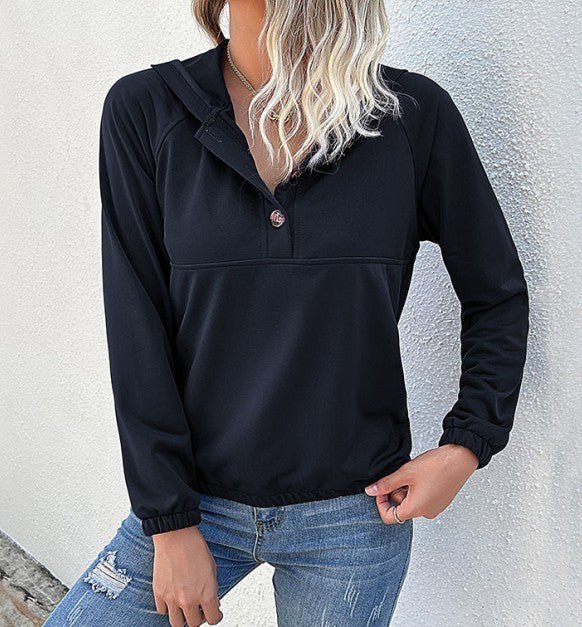 Casual Hooded Autumn - Winter Women's Sweatshirt - Outerwear
