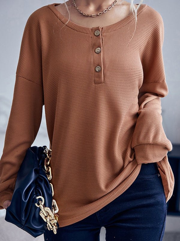 Casual Solid Color Long Sleeve Knit Sweater Thin Section - Outerwear