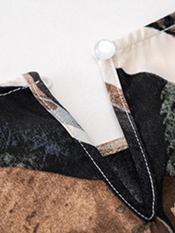 Casual vacation print trousers two - piece suit - Pant Suit