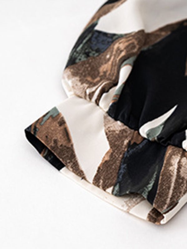 Casual vacation print trousers two - piece suit - Pant Suit