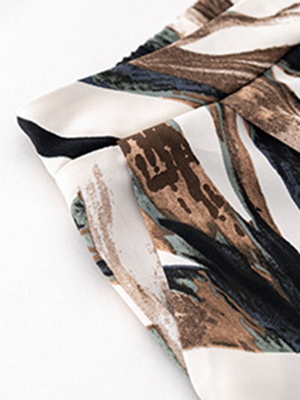 Casual vacation print trousers two - piece suit - Pant Suit