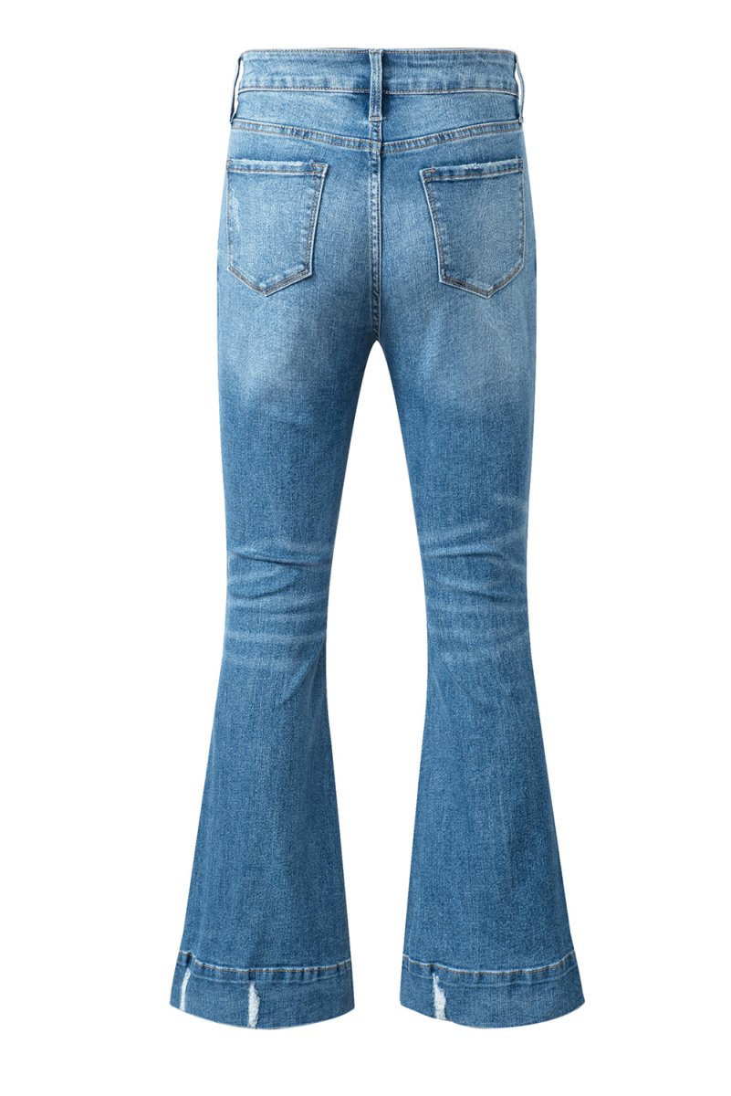 Cat's Whisker Bootcut Jeans with Pockets - Bottoms