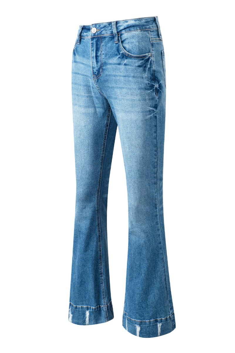 Cat's Whisker Bootcut Jeans with Pockets - Bottoms