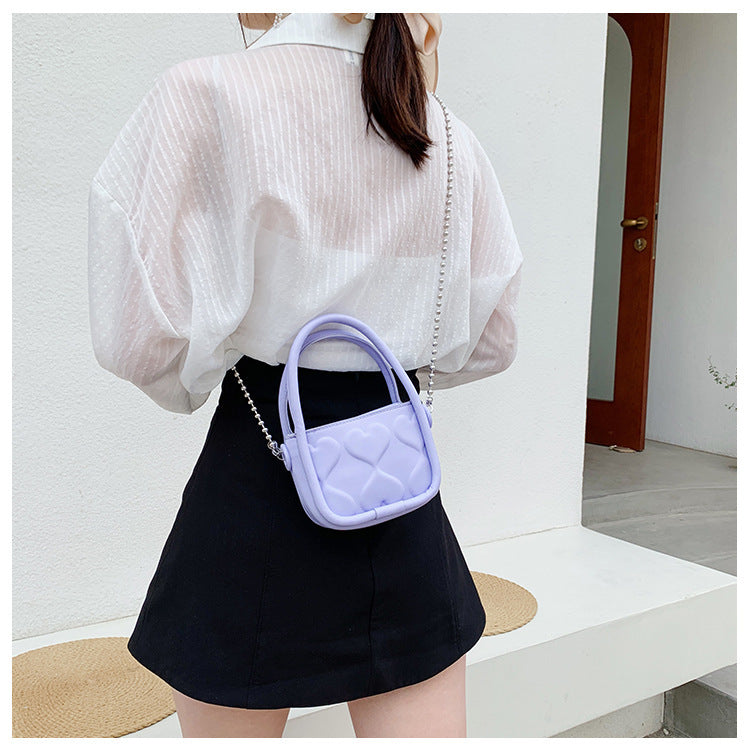 Portable Messenger Bag Female Flow Heart-shaped Small Chain Fashion One Shoulder