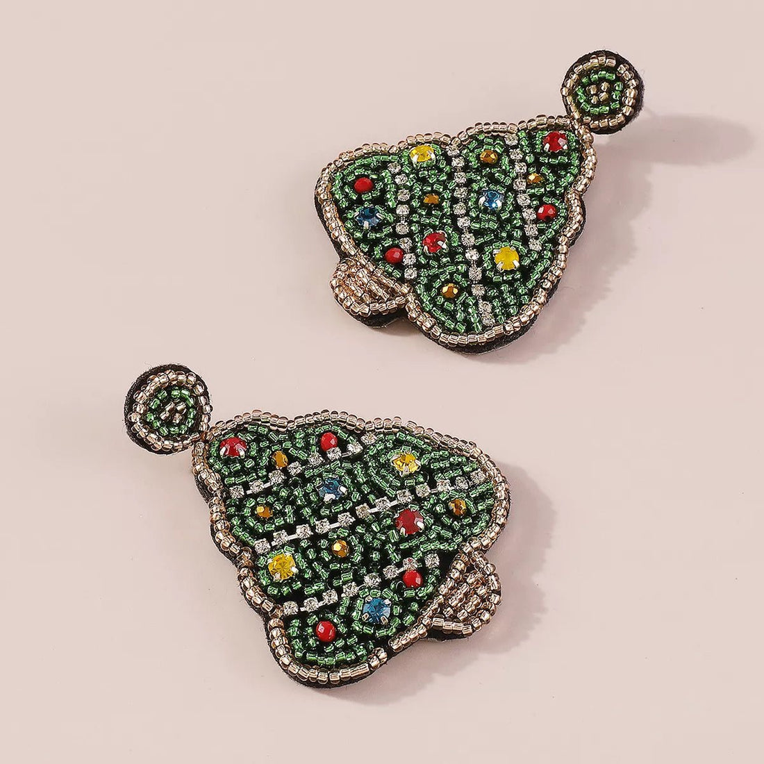 Christmas Tree Dangle Earrings - 