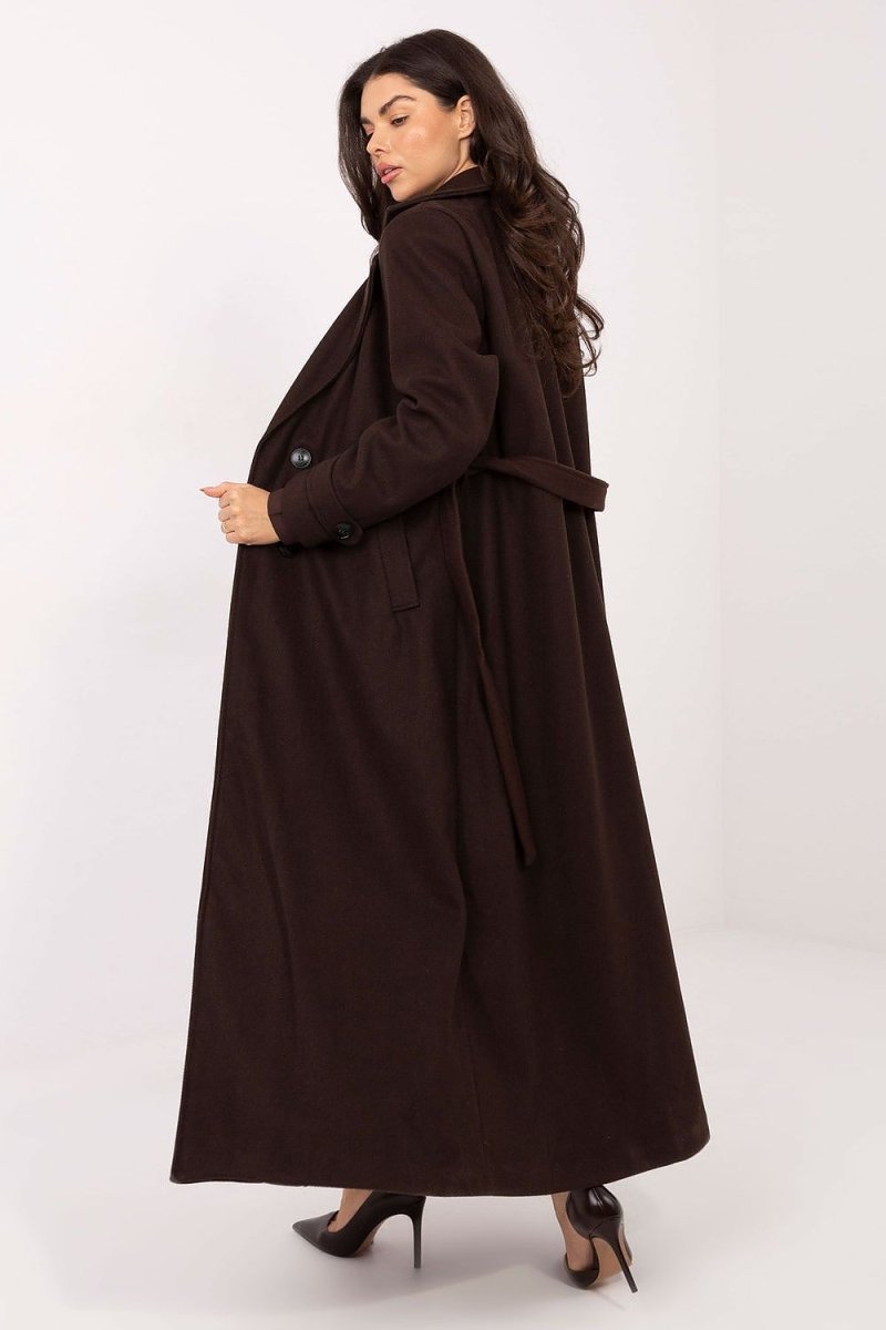 Classic Lapel Double - Breasted Coat - 
