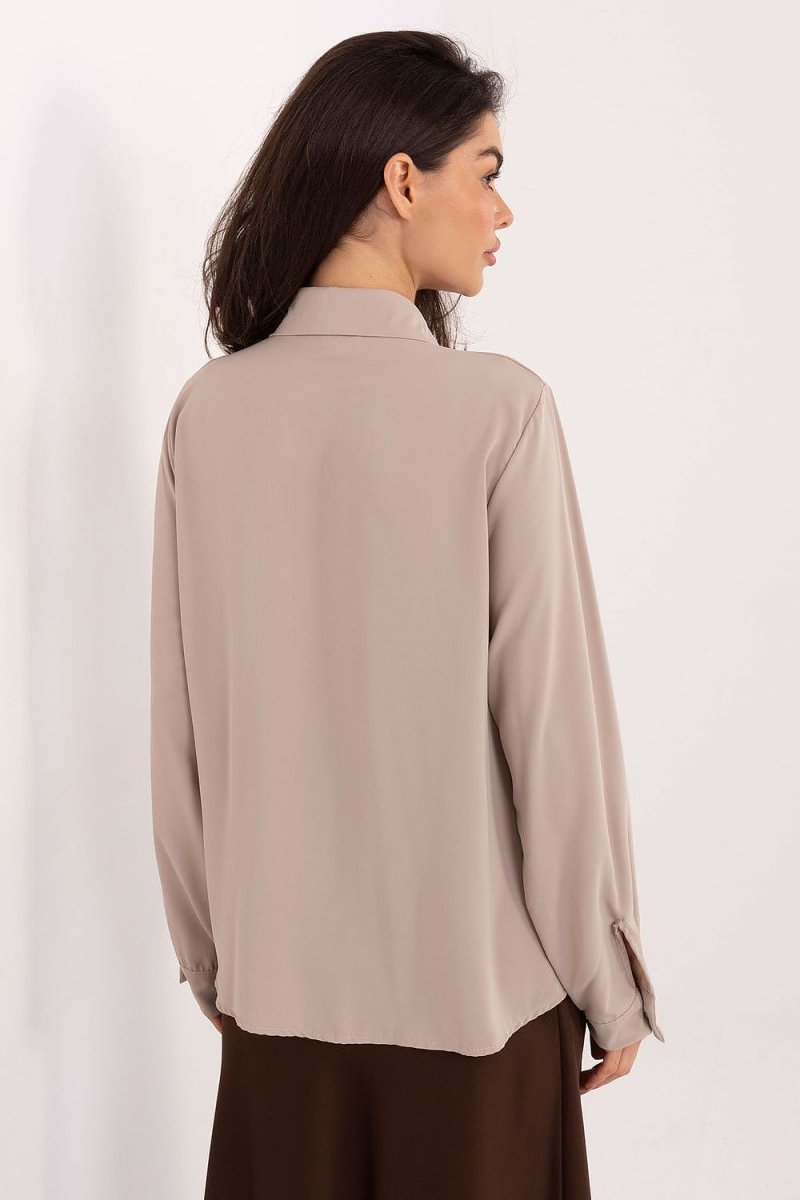 Classic Long Sleeve Puffy Sleeve Shirt - 