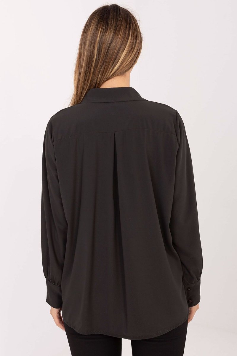 Classic Long Sleeve Shirt with Jabot - 