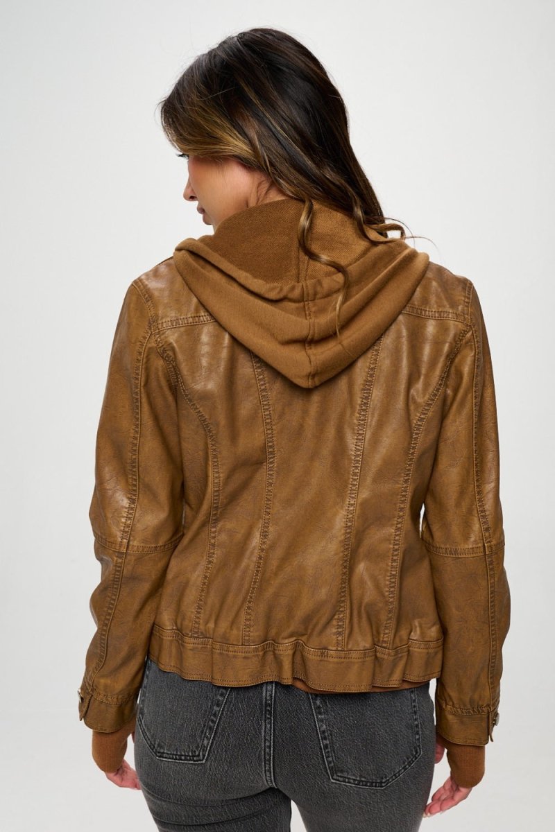 Coalition LA Double Zip Hooded Long Sleeve Jacket - Outerwear