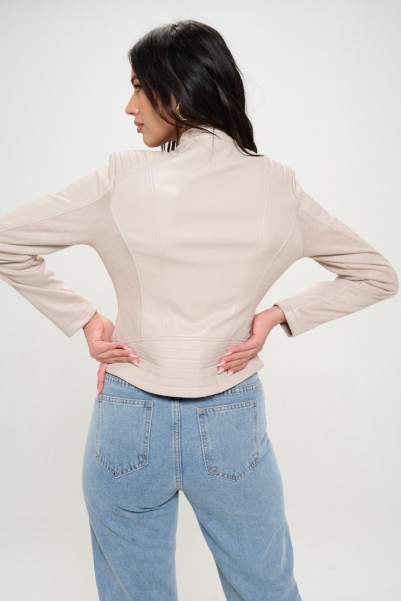 Coalition LA Zip Up Vegan Moto Jacket - Outerwear