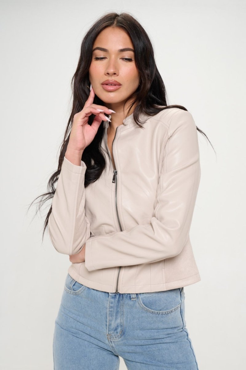 Coalition LA Zip Up Vegan Moto Jacket - Outerwear