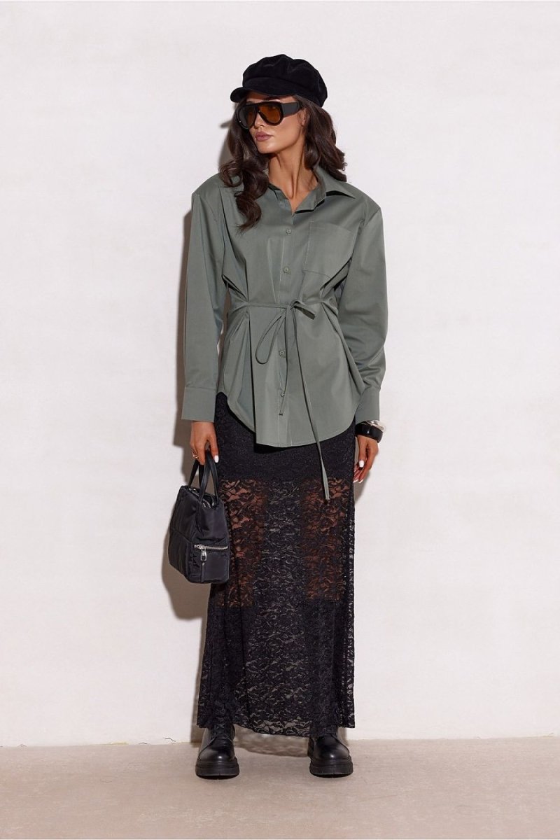 Cotton Blend Long Sleeve Shirt - 