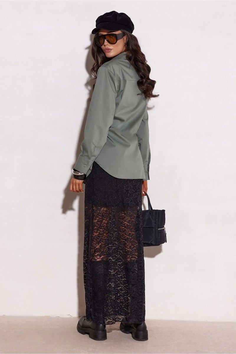 Cotton Blend Long Sleeve Shirt - 