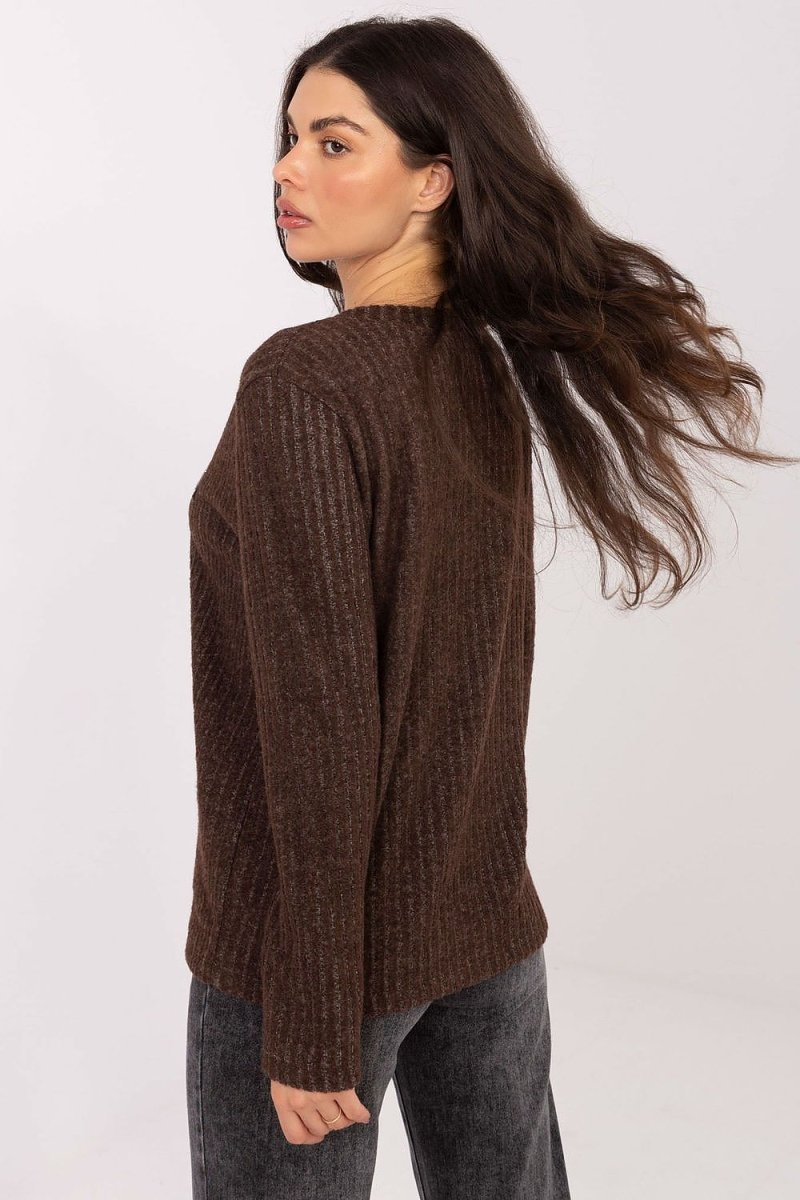 Cotton Blend V - Neck Sweater - 