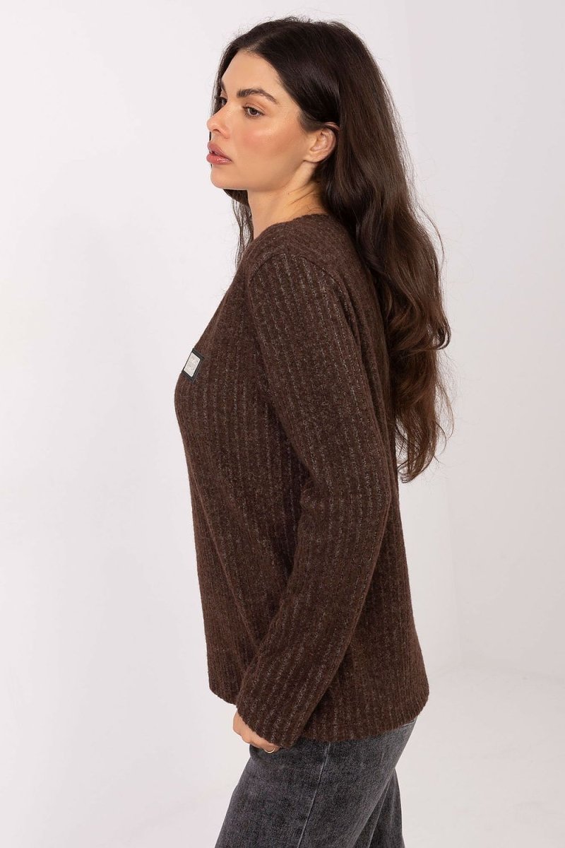 Cotton Blend V - Neck Sweater - 