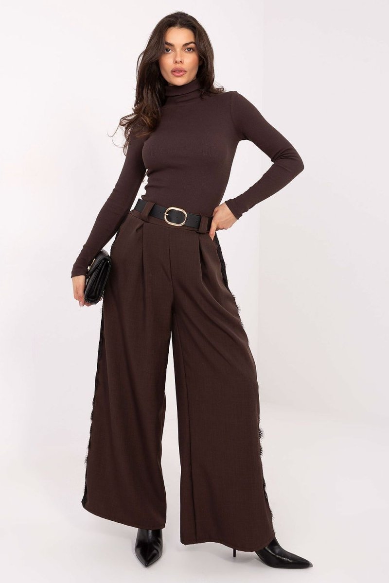 Cotton Spandex Turtleneck Sweater - 