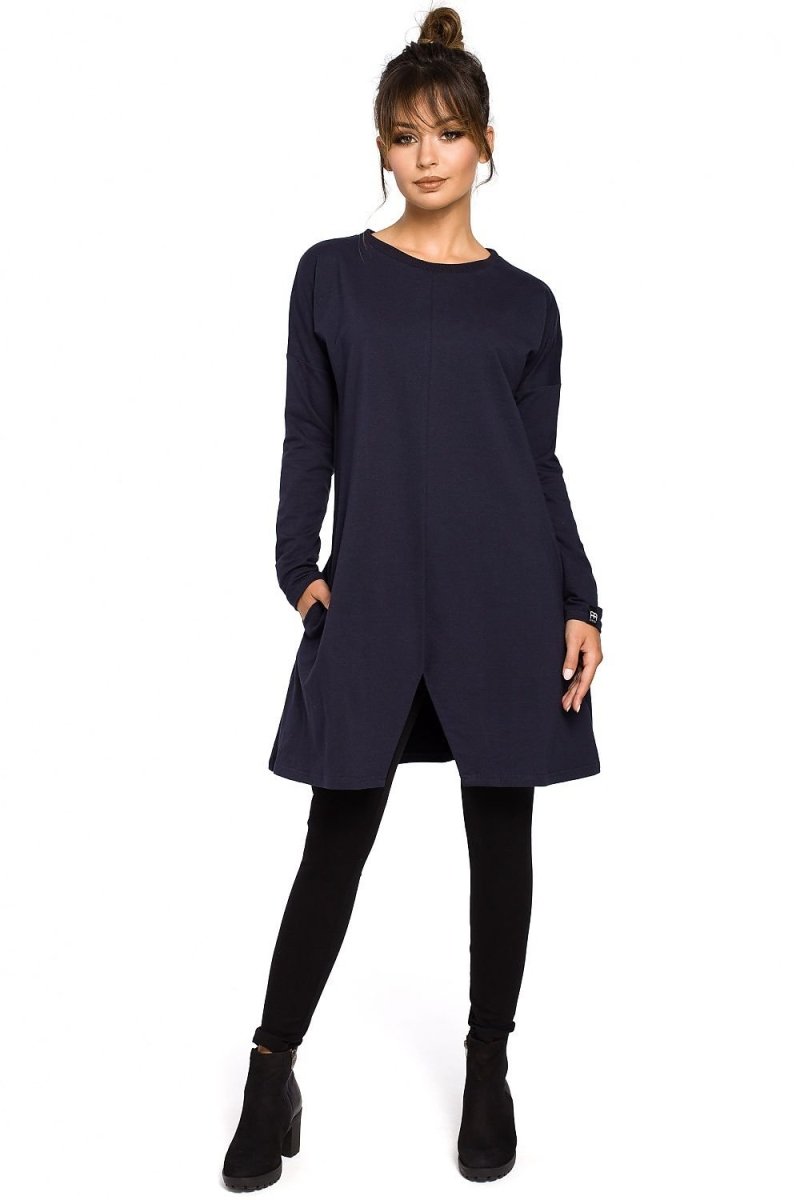 Cozy Trapeze - Cut Long Sleeve Tunic – Feminine Freedom for Chilly Days - Top