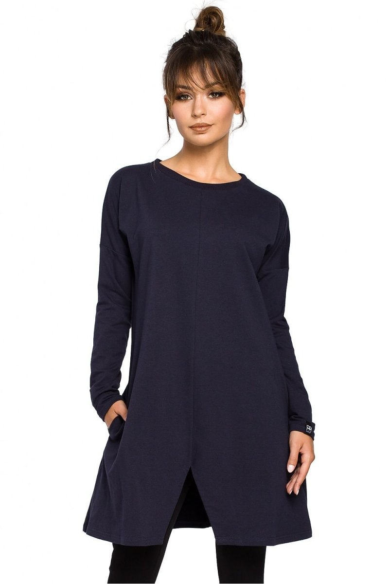 Cozy Trapeze - Cut Long Sleeve Tunic – Feminine Freedom for Chilly Days - Top