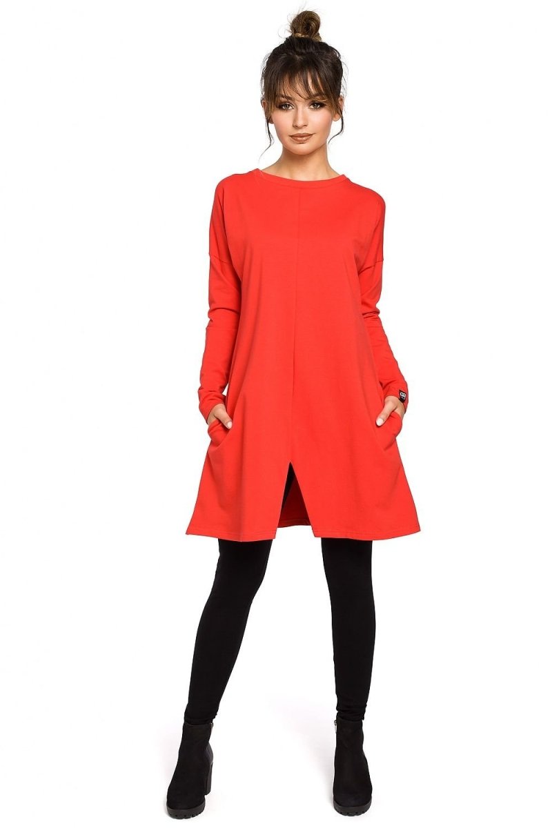 Cozy Trapeze - Cut Long Sleeve Tunic – Feminine Freedom for Chilly Days - Top