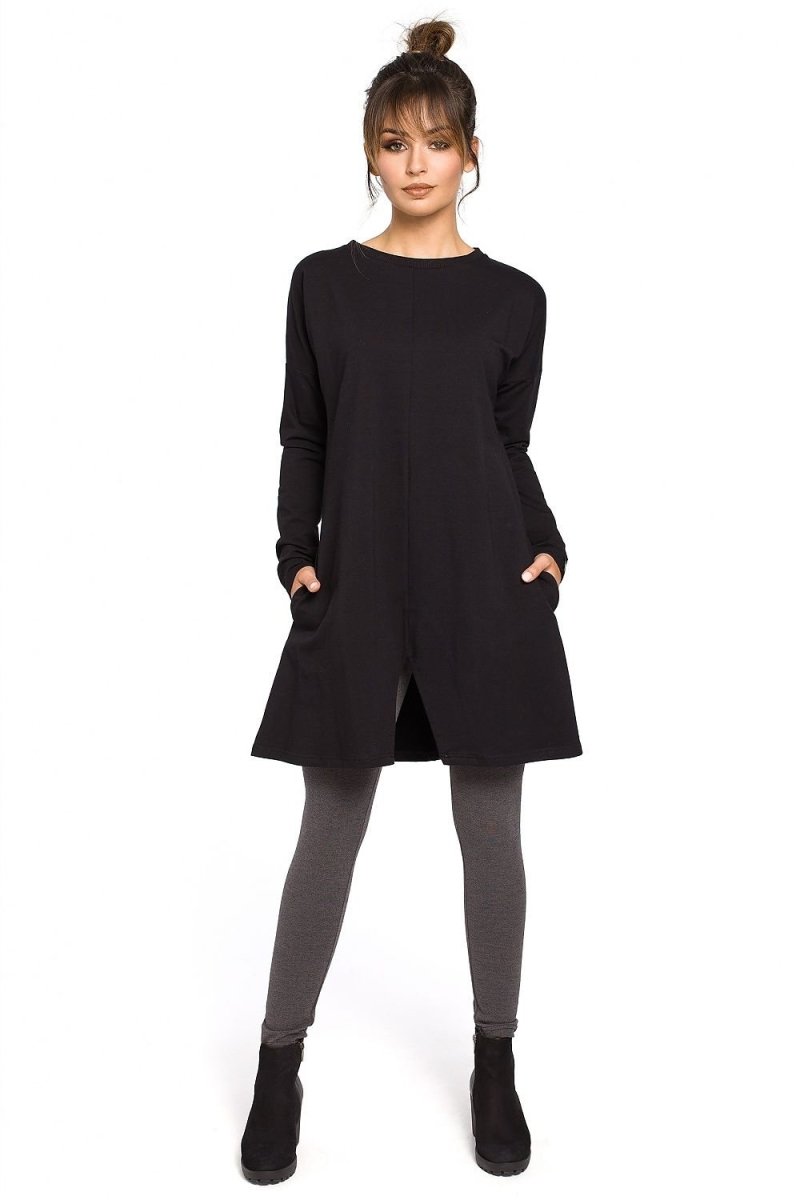 Cozy Trapeze - Cut Long Sleeve Tunic – Feminine Freedom for Chilly Days - Top