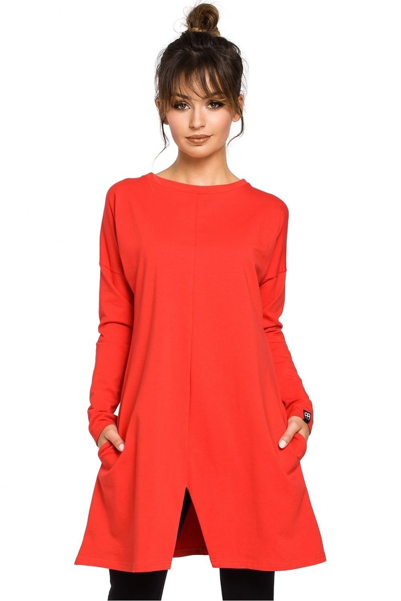 Cozy Trapeze - Cut Long Sleeve Tunic – Feminine Freedom for Chilly Days - Top