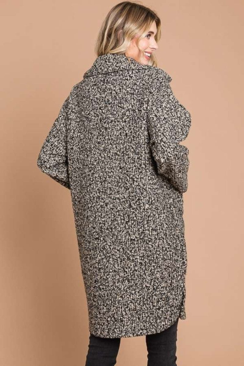 Culture Code Full Size Lapel Collar Double Breast Teddy Coat - Outerwear