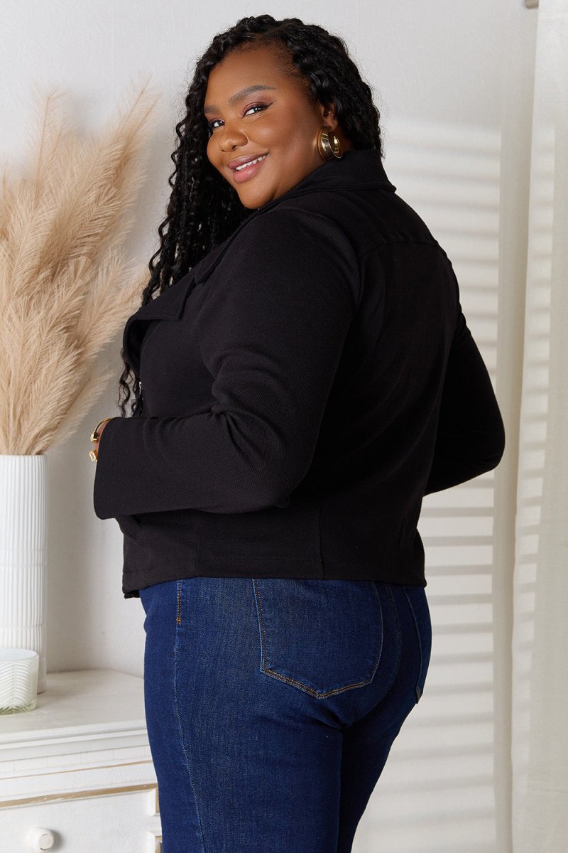 Culture Code Full Size Zip - Up Jacket with Pockets - Outerwear