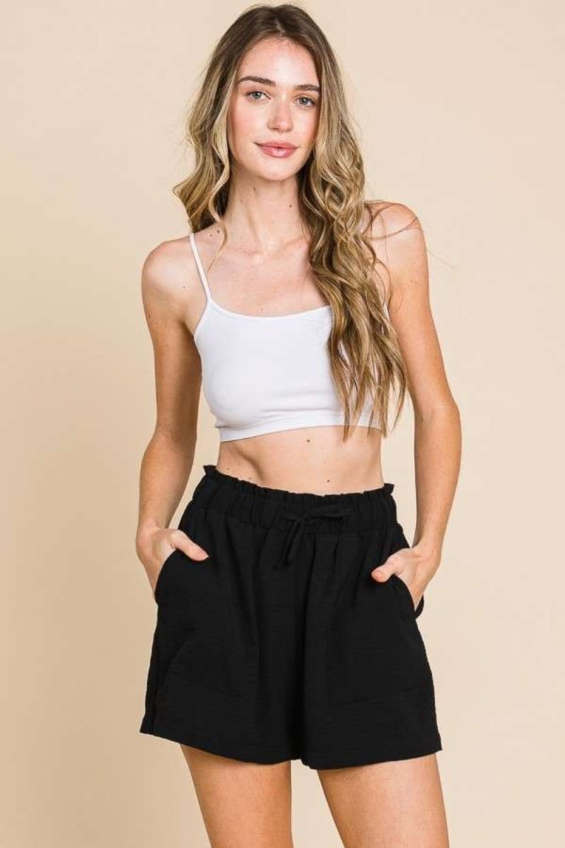 Culture Code High Waist Paper bag Shorts - Bottoms