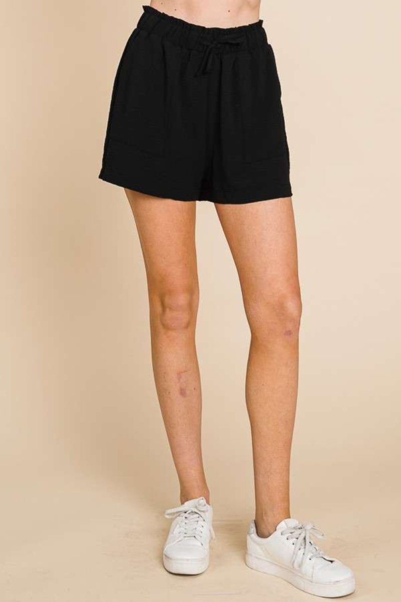 Culture Code High Waist Paper bag Shorts - Bottoms