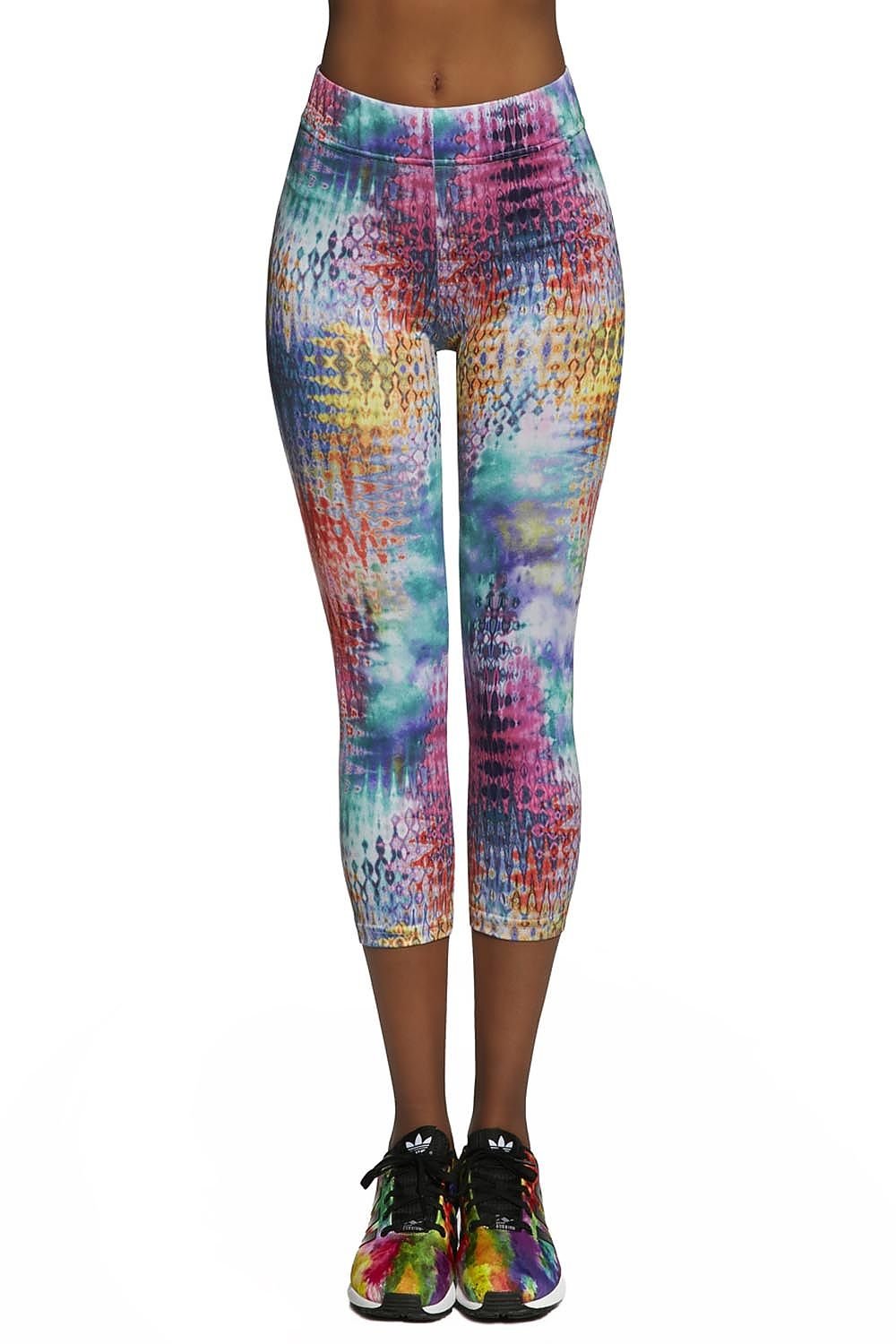 Activewear Leggings with Breathable Fabric & Designer Pattern by Bas Bleu