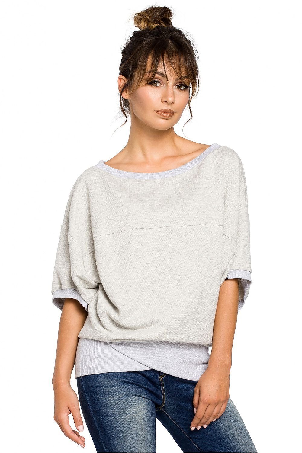 Cozy Chic Oversized Ribbed Knit Sweatshirt – Perfectly Paired with Jeans or Leggings