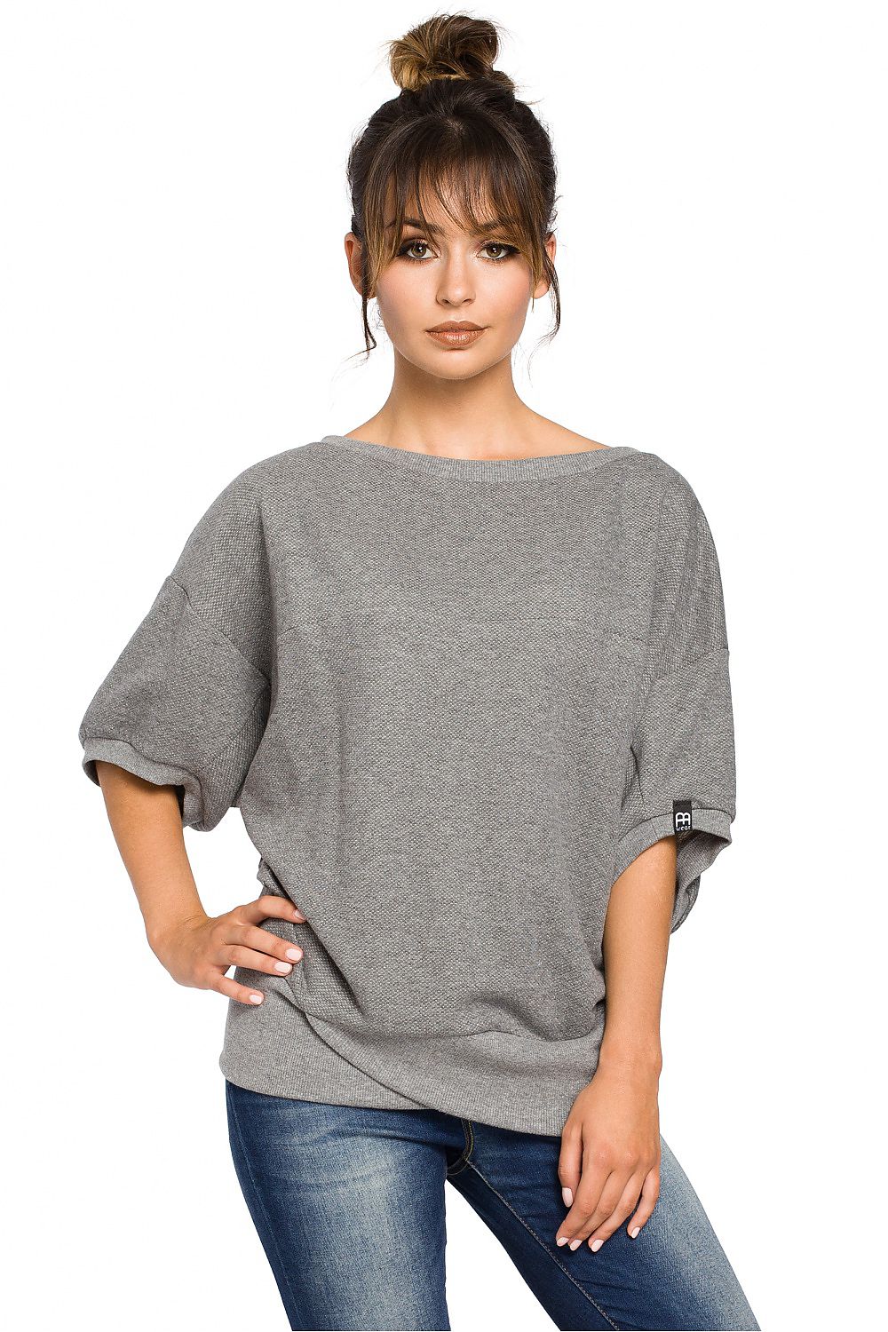 Cozy Chic Oversized Ribbed Knit Sweatshirt – Perfectly Paired with Jeans or Leggings