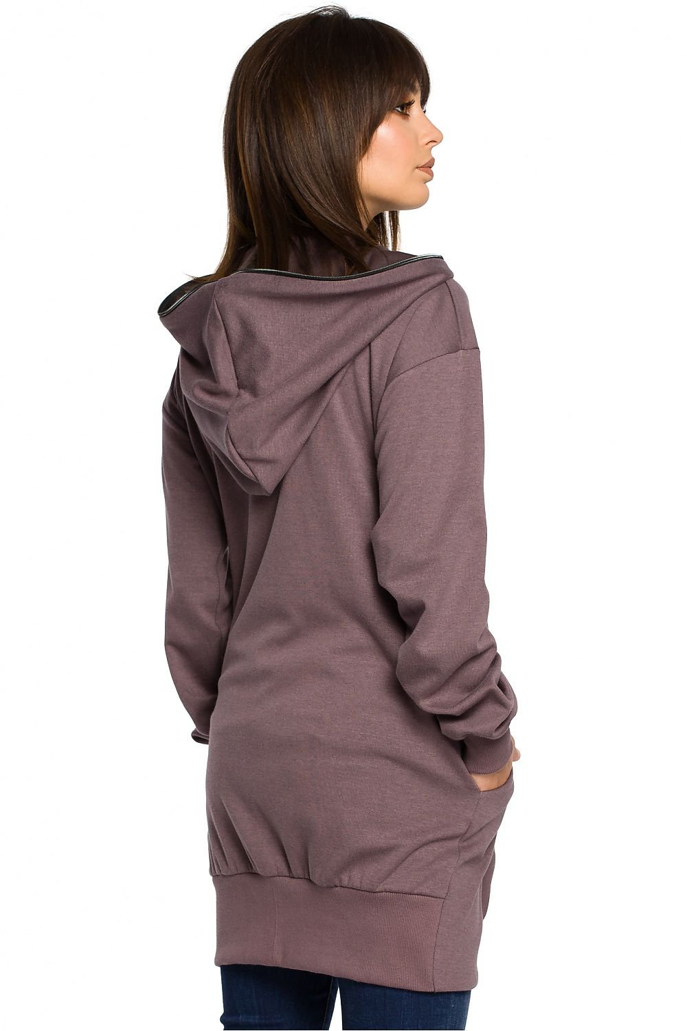 Stylish Oversized Zip-Up Sweatshirt with Hood & Drawstring Hem – Ultimate Comfort