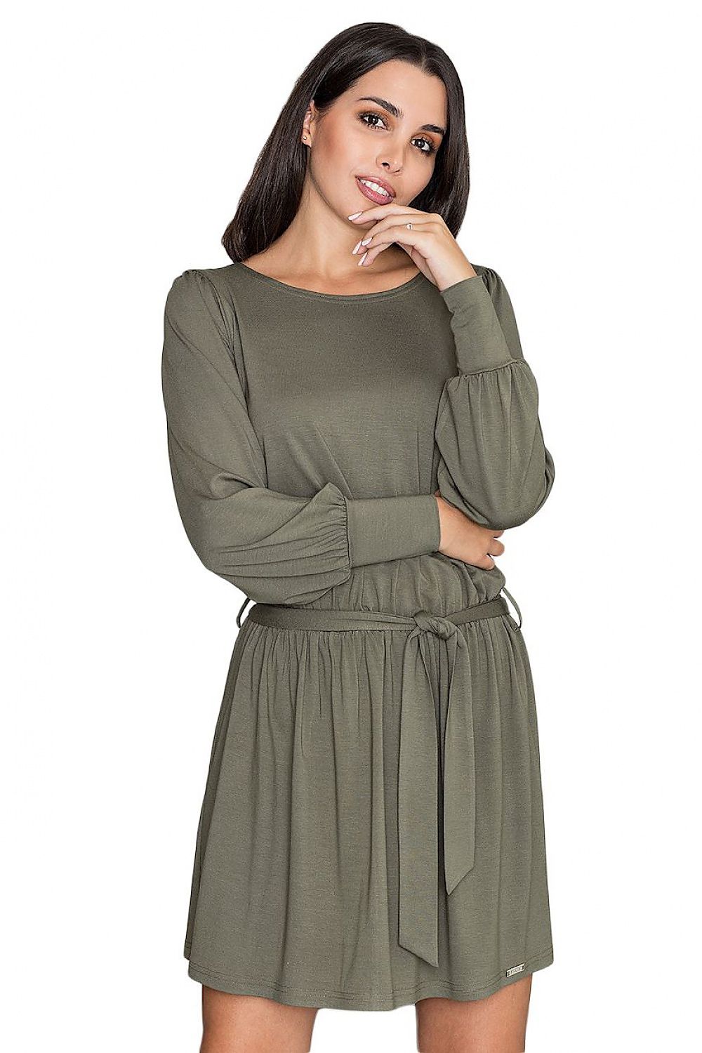 Elegant Loose-Fit Dress with Long Sleeves & Wide Cuffs – Fashion-Forward Silhouette