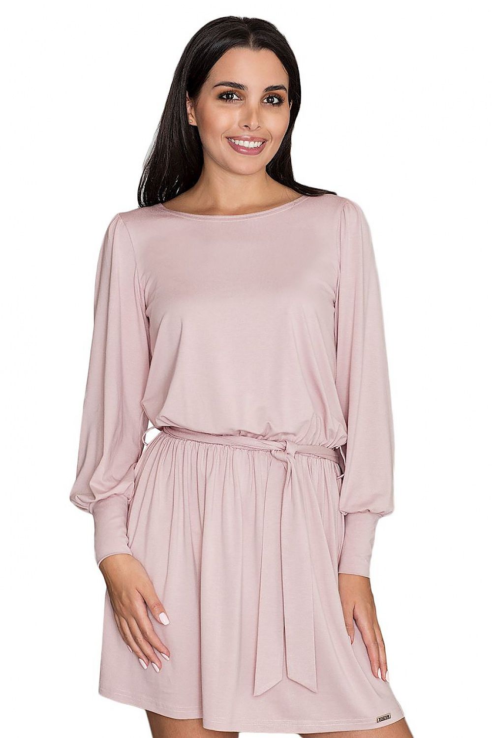 Elegant Loose-Fit Dress with Long Sleeves & Wide Cuffs – Fashion-Forward Silhouette