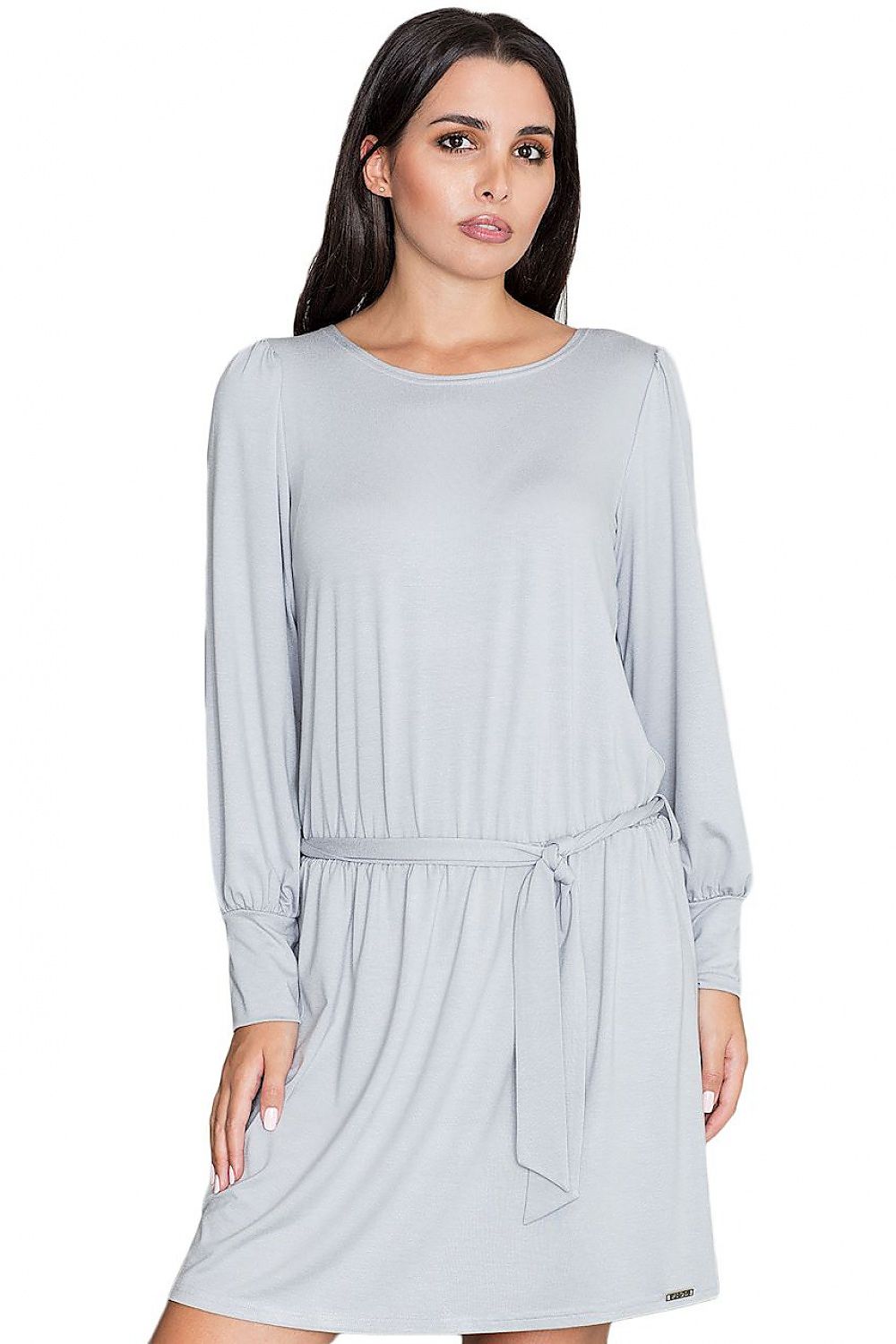 Elegant Loose-Fit Dress with Long Sleeves & Wide Cuffs – Fashion-Forward Silhouette