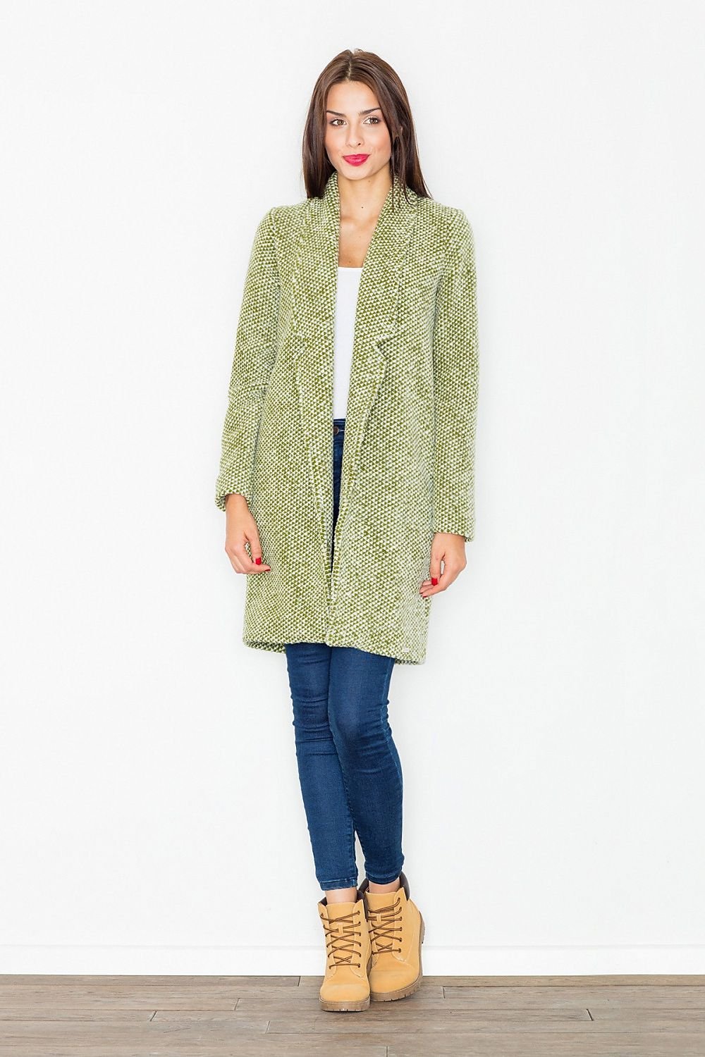 Timeless Knee-Length Coat in Versatile Color – Classic Cut with Functional Pockets