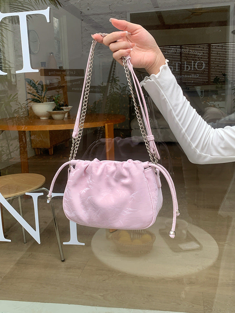 New Chinese Style Pleated Chain Cloud Niche Commuter Summer All-matching Crossbody Bag For Women