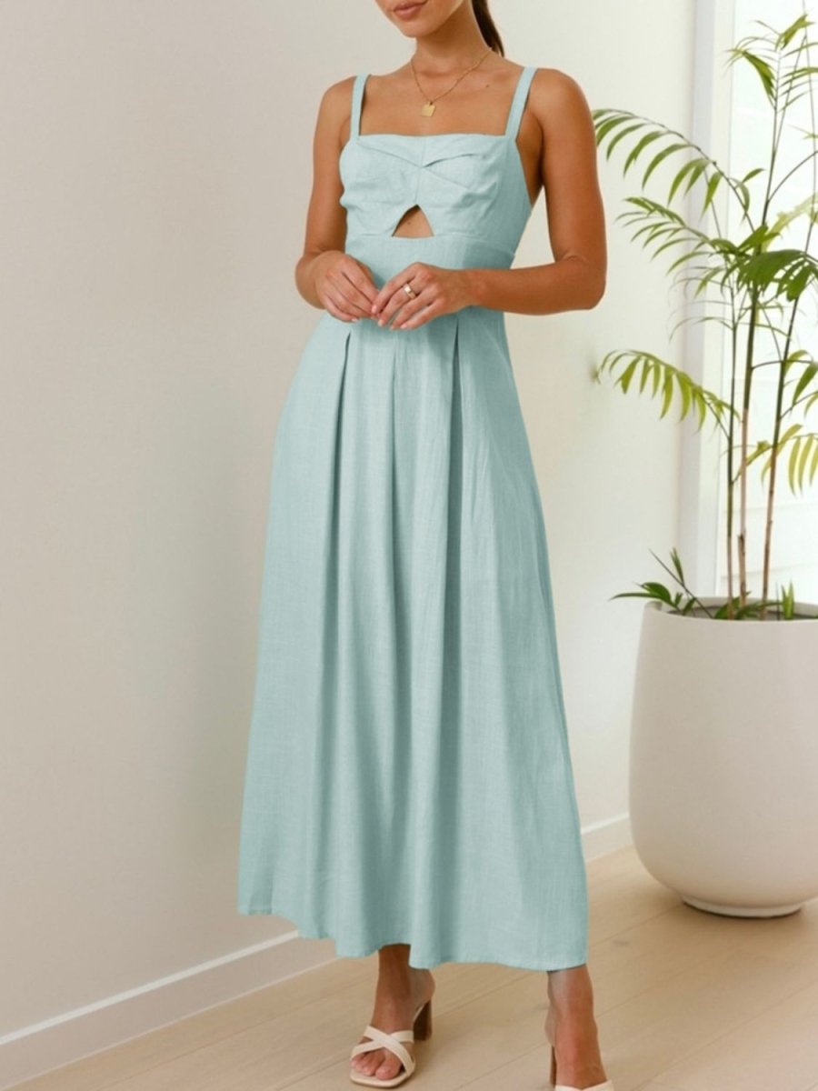 Devine Cutout Square Neck Cami Dress - New Arrivals