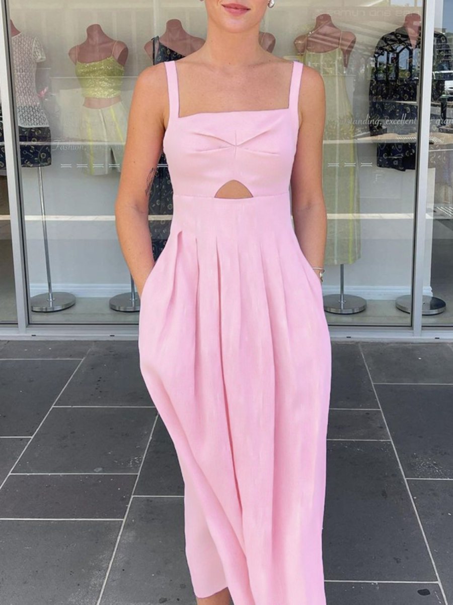 Devine Cutout Square Neck Cami Dress - New Arrivals