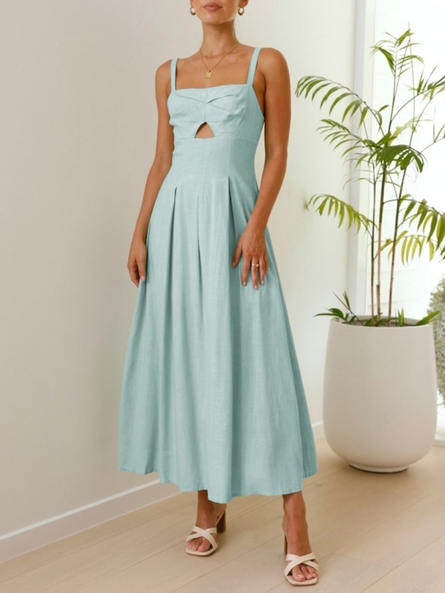 Devine Cutout Square Neck Cami Dress - New Arrivals