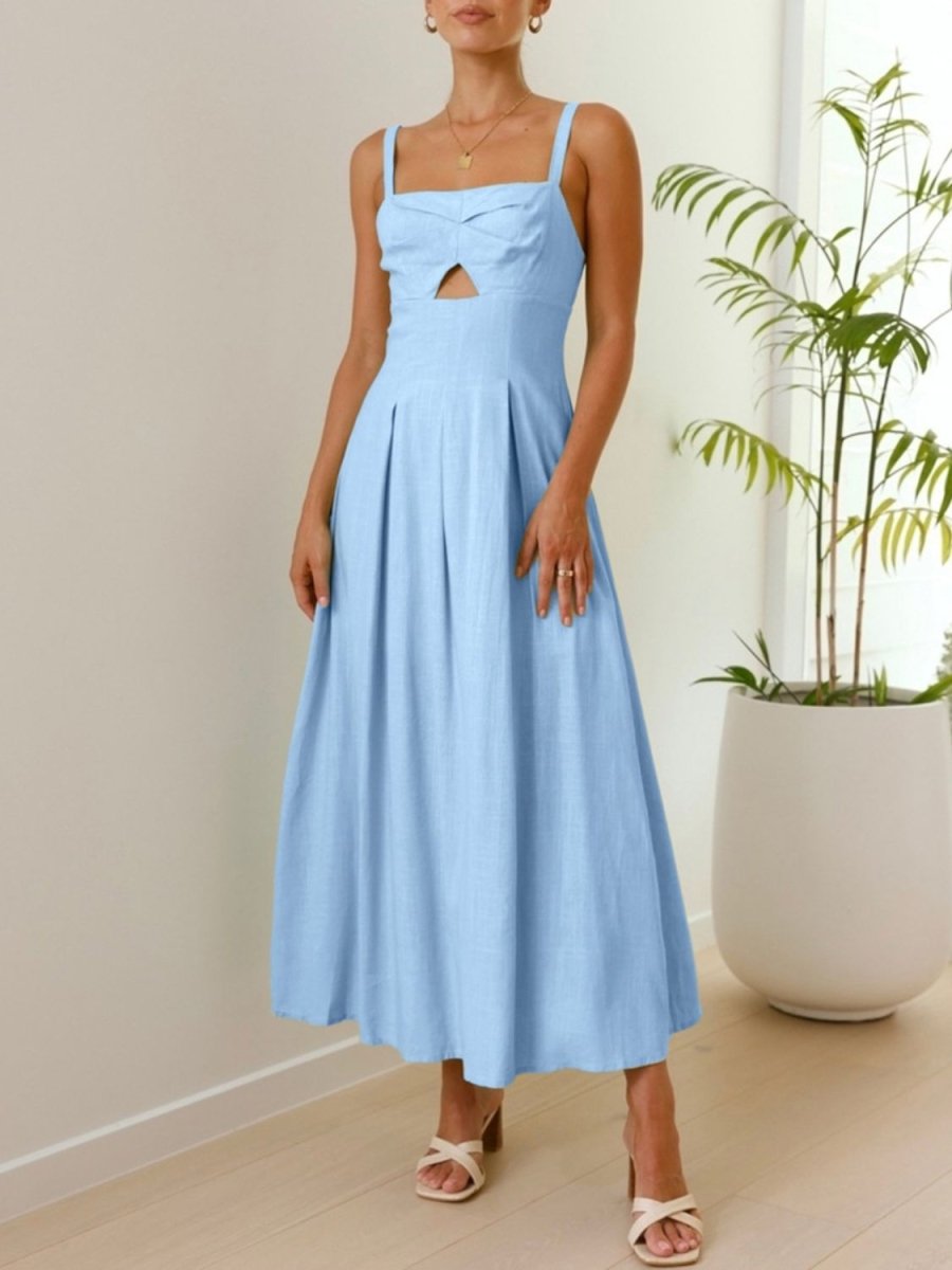 Devine Cutout Square Neck Cami Dress - New Arrivals