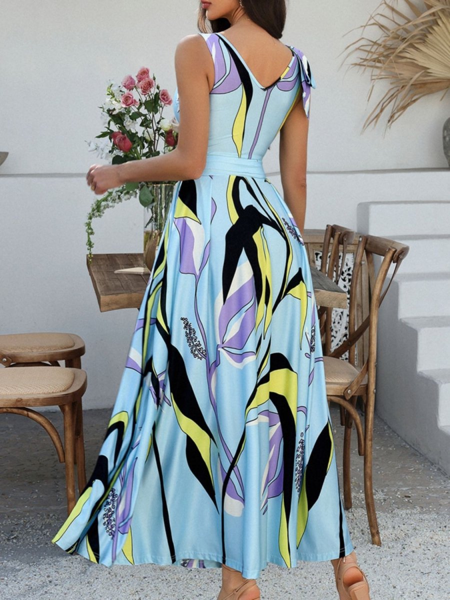 Devine Printed Sleeveless Maxi Dress - New Arrivals