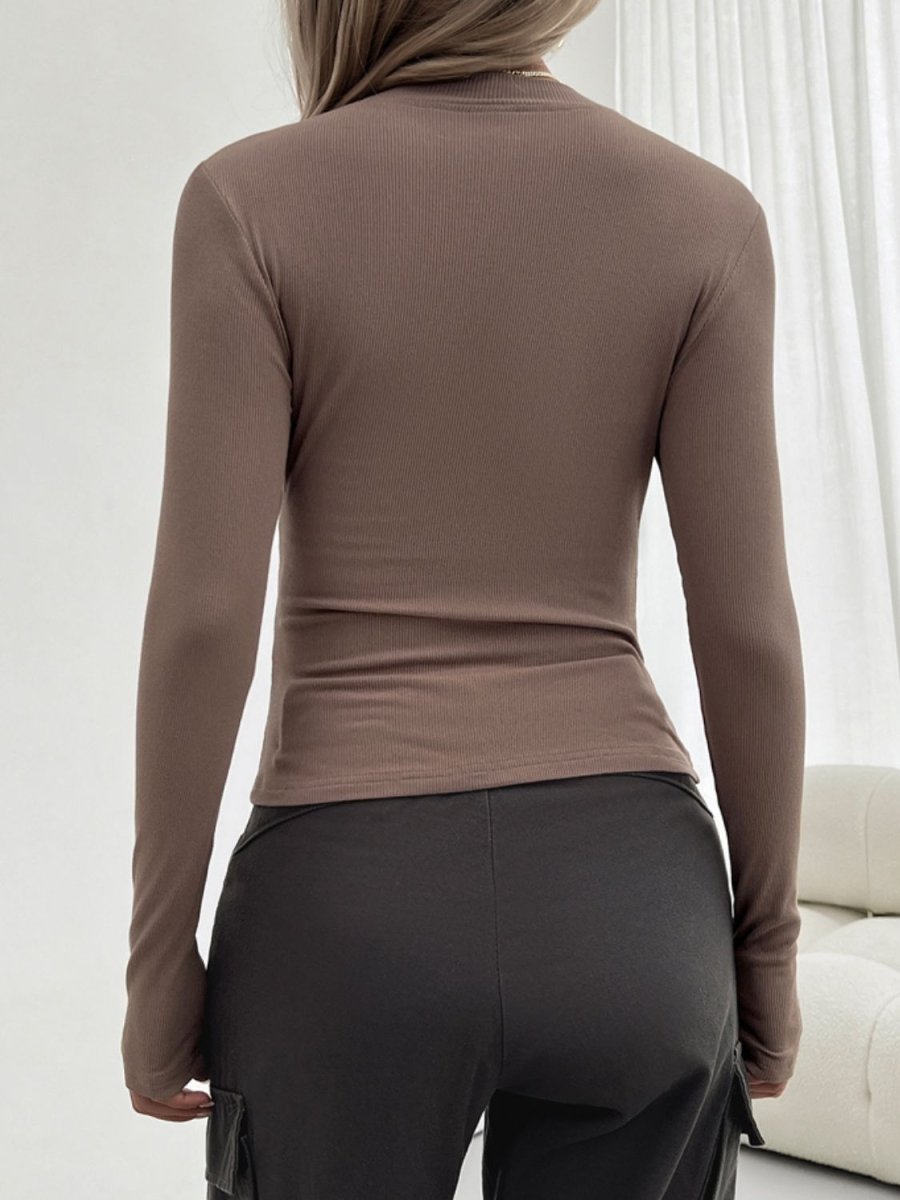 Devine Round Neck Long Sleeve T-Shirt - Top