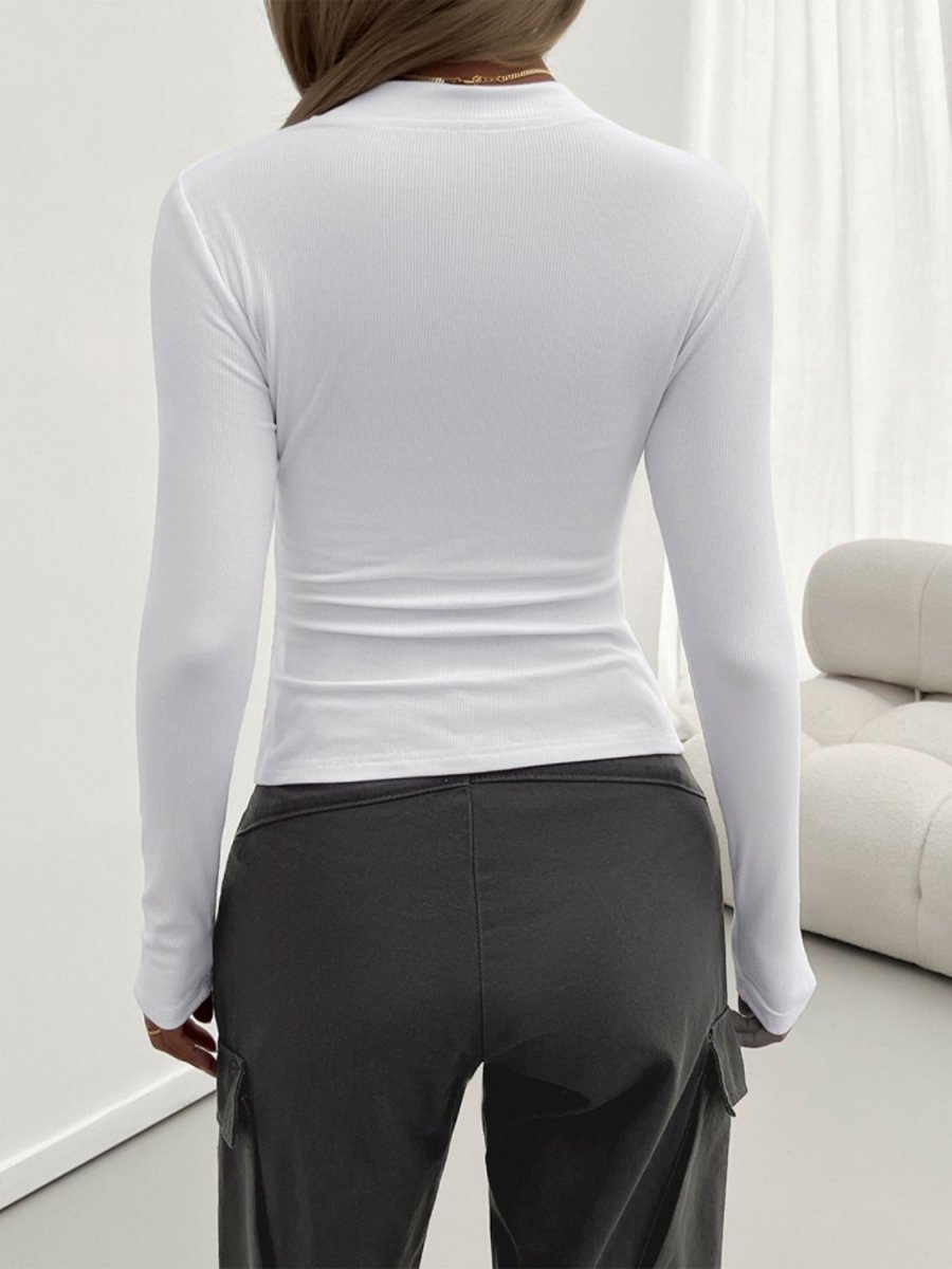 Devine Round Neck Long Sleeve T-Shirt - Top