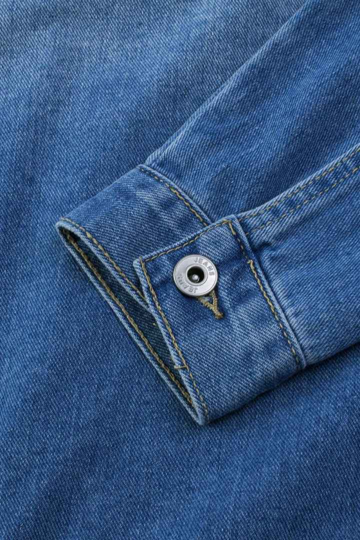 Distressed Hooded Denim Jacket - Outerwear