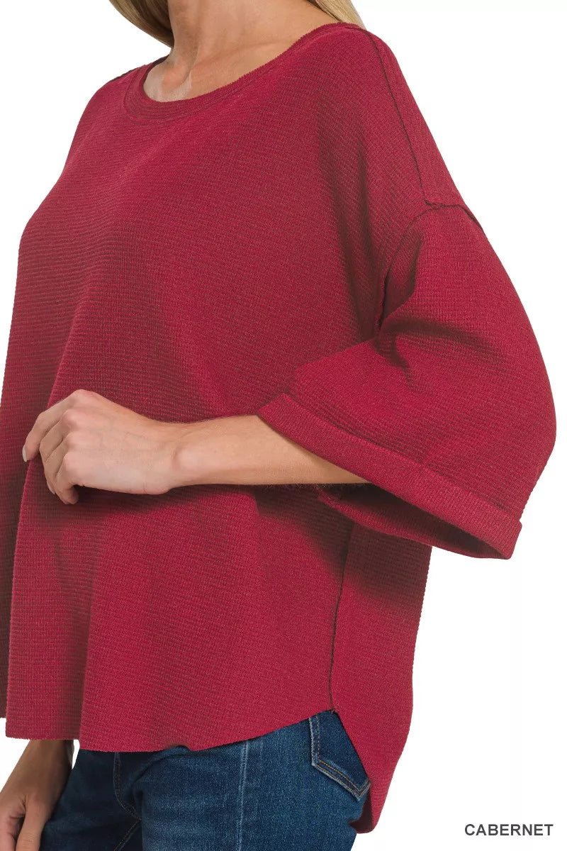 Double Knit Exposed Seam Top - 