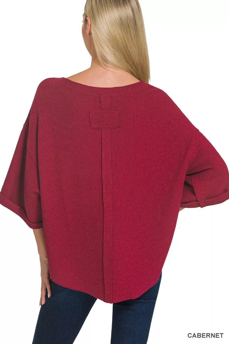 Double Knit Exposed Seam Top - 
