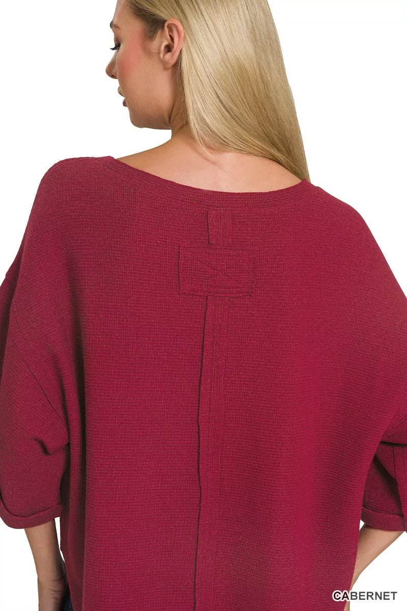 Double Knit Exposed Seam Top - 